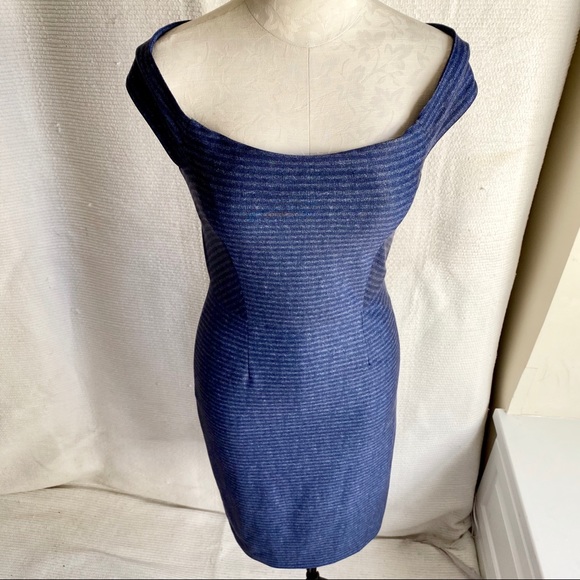 Antonio Melani New Sexy Striped Bodycon Midi Dress - Picture 5 of 8